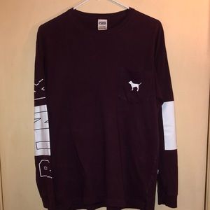 Maroon Victoria’s Secret PINK Long Sleeve Small